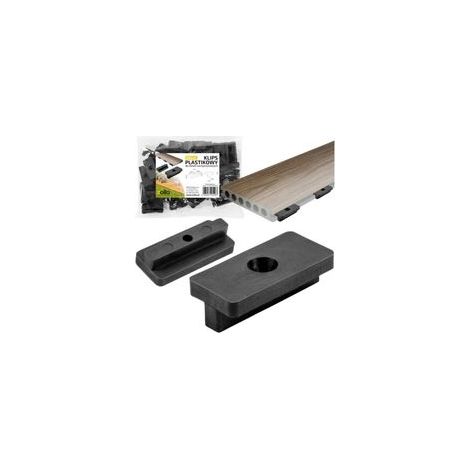 Befestigungsclips für WPC-Terrassendielen – Verstärkter PP-Kunststoff – Unsichtbare Befestigung – UV-beständig – Packung mit 50 Clips (1/5)