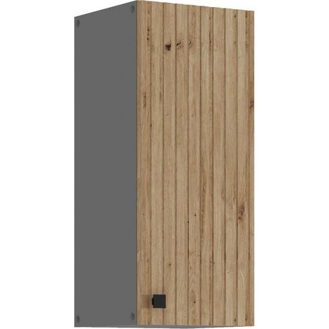 Küche AVA Artisan Hängeschrank 30 cm Lamellenoptik Küchenzeile Einbauküche (1/5)