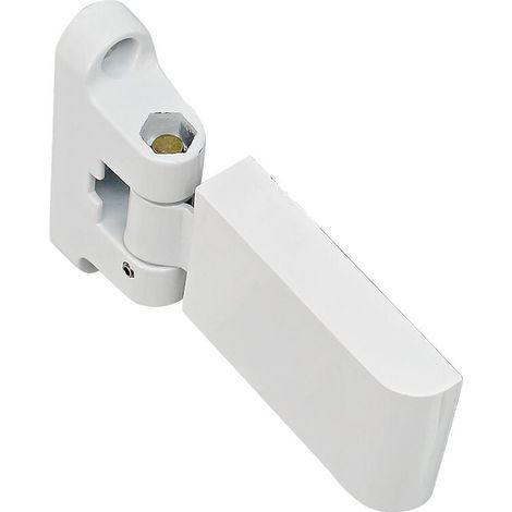 Blanc Charnière de porte drapeau , charnière de porte robuste en PVC, charnière pour porte et fenêtre en acier et plastique (Clé incluse) (1/4)