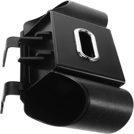 Organizador multifuncional para el asiento trasero del coche con portavasos, caja de pañuelos y gancho, almacenamiento práctico, color negro. (1/5)
