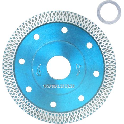 Lame scie diamantée 4 pouces – bleue – coupe carreaux / porcelaine / céramique / granit / marbre / brique – meulage / polissage