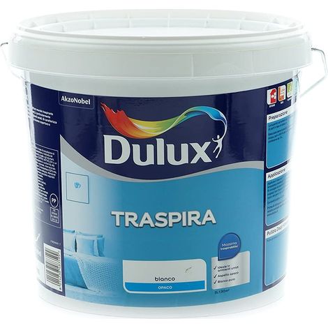 Dulux Pittura per Interni Traspirante per Pareti e Ambienti Umidi Cantine, Ripostigli, Taverne, Lavanderia, 5 Litri, Bianco, 5L (1/4)