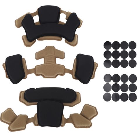 Calotte de casque rembourrage mousse coussinets remplacement universel intérieur protection kit marron (1/5)