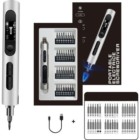 32-in-1 Mini-Elektroschraubendreher, Präzisions-Akkuschrauber-Set für die Handy-Reparatur (1/5)