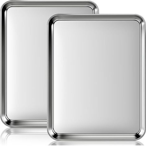 Plaques à Pâtisserie en Acier Inoxydable (31,5x24,5x2,5cm） (1/5)