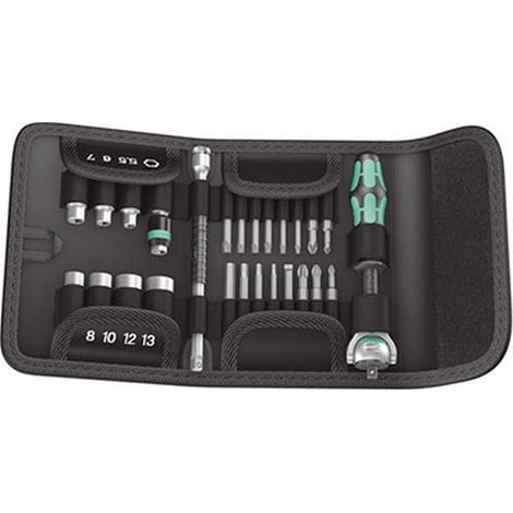 Set de llaves de vaso y puntas para atornillar 1/4" WERA KK Zyklop Speed (26 piezas) (1/5)