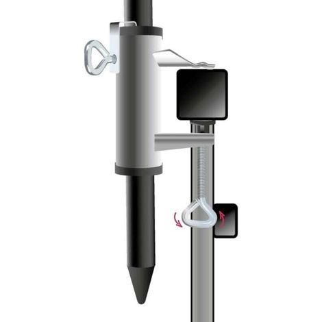 Porte-Parasol en métal - Pied de Parasol pour Balcon, terrasse ou Table - Porte-Parasol de Balcon XL (Ø 25-38mm ) (1/3)