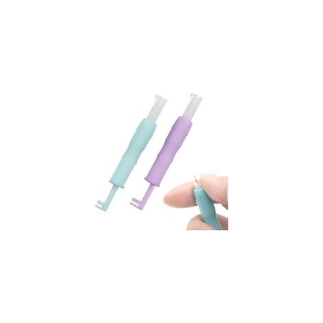 2 aides à l'enfilage de l'aiguille pour machine à coudre Enfile-aiguille rapide Enfile-aiguille à coudre automatique Outil d'enfile-aiguille en plastique pour machine à coudre Outil,Vert+violet