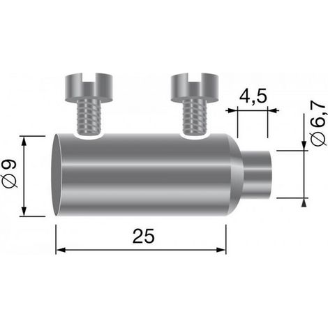 Serre-câble double pour câbles jusqu'à 3mm – Fixation sécurisée – Compatible tondeuses et motobineuses – Usage professionnel