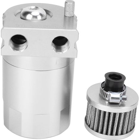 Séparateur d'huile Air Oil Catch Can avec Filtre Respireur pour Ford Raptor Expedition, Argent, Remplacement Haute Performance (1/5)