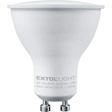 EXTOL LED-Spotlampe, 510 lm, 7 W, GU10, warmweiß 43033