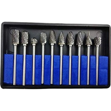 10 STÜCKE 3mm x 6mm Drehfräser-Bits Hartmetall-Drehgrat Dremel Werkzeuge Für Holzbearbeitung Gravur Bohren (1/5)
