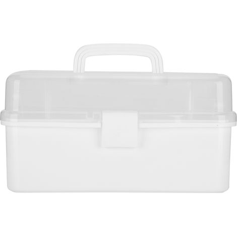 Trousse de rangement portable pour médicaments d'urgence, boîte organiseur de pharmacie domestique en plastique durable. (1/5)