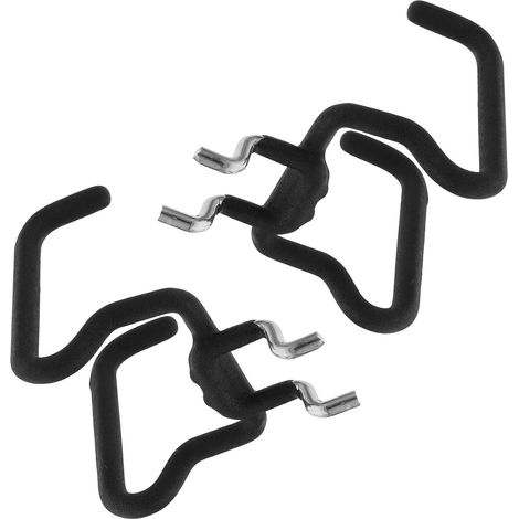 pièces Ganchos para Tablero Perforado de Acero Inoxidable Negro (1/5)