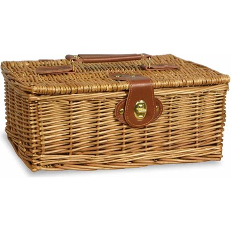 Petit panier en osier naturel avec anse 30 x 21 x 13 cm (1/5)