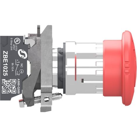 Pulsante arresto di emergenza Ø40 premere-girare rosso 1NC Push In - XB4BS84425