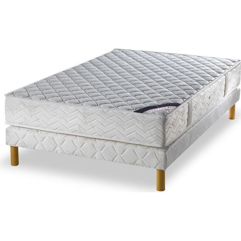 Ensemble matelas ressorts ensachés - grand confort ferme 140x190cm + sommier