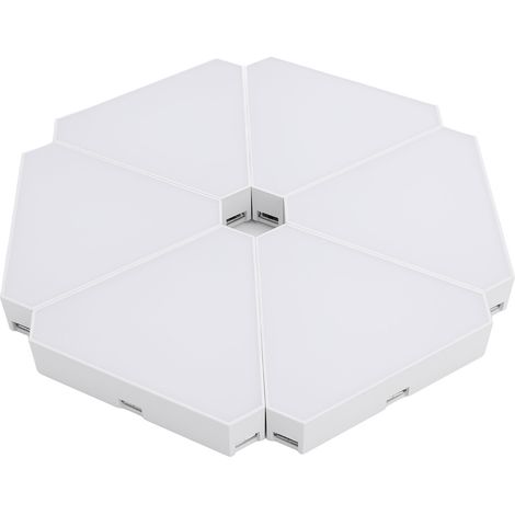 6er-Set dreieckige Wandleuchten, 16 Millionen Farben, Musiksynchronisation, Bluetooth-App-Fernbedienung, RGB-LED-Lichtpanel (1/5)