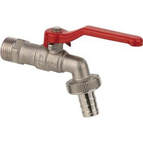 KIRCHHOFF MS Kugel-Auslaufhahn, vernickelt, 3/4"AG x 1"AG x 3/4"T (1/3)