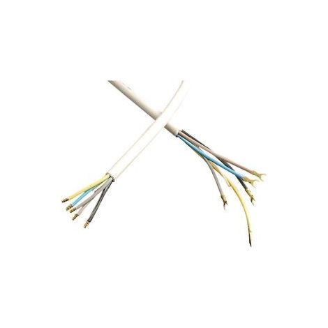 Bachmann Câble cuisinière avec cosses en U H05VV-F5G2,5mm², longueur 2 m, blanc