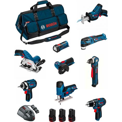 BOSCH Kit BMKB9-28BD3 (GSR12V-15+GDR12V-105+GKS12V-26+GWS12V-76+GST12V-70+GOP12V-28+GSA12V-14+GWB12V-10+GLI12V-80+3x2,0Ah...) (1/5)