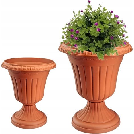 Pot de jardin, terre cuite classique, 37x37x43cm (1/2)