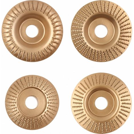Lot de 4 disques abrasifs en bois pour meuleuse d'angle - Diamètre intérieur : 22,2 mm - Pour meuleuse d'angle - Embouts de meuleuse d'angle pour façonner, poncer et couper (1/5)