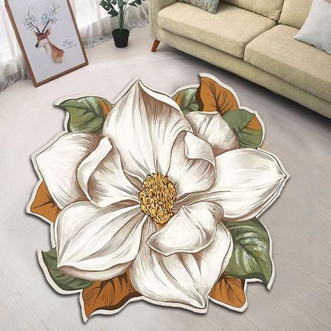 Tapis Rond - Tapis De Sol Non Glissant En Velours Cristal - Pour Salle De Bain Cuisine Salon Chambre 40 x 40 cm (1/5)
