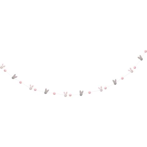 Guirlande de Lapins en Laine pour Décoration de Fête, Ornement Suspendu pour Chambre D'garçon et Filles, pour Décoration Anniversaire ou Festival (1/5)