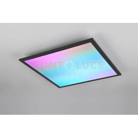 Plafoniera LED quadrata 44,5 cm 18W con telecomando nera