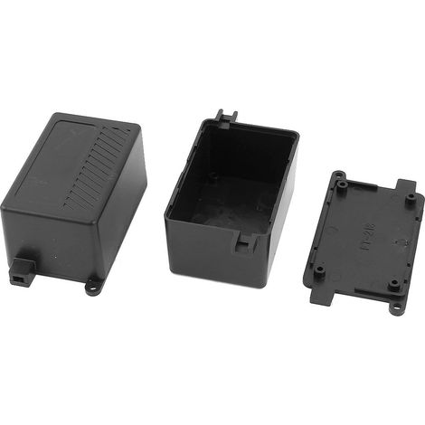 elektrisch Schrank-Zubehör Projekt Gehäuse Anschlussdose Abzweigdose 68x43x36mm schwarz Scharniere 2