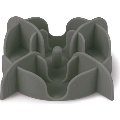 Support anti glouton S ø 13.5 cm gris silicone  pour petit chien - zolux (1/2)