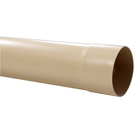 First Plast – Tube de descente gouttière 16 – Ø50 sable – Longueur 2 mètres – Raccord pour gouttière certifié UNI EN 607 (1/4)
