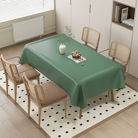 Nappe rectangulaire imperméable, résistante à l'huile et aux taches. Facile à nettoyer. Housse pour table de cuisine, salle à manger ou pique-nique. (1/5)