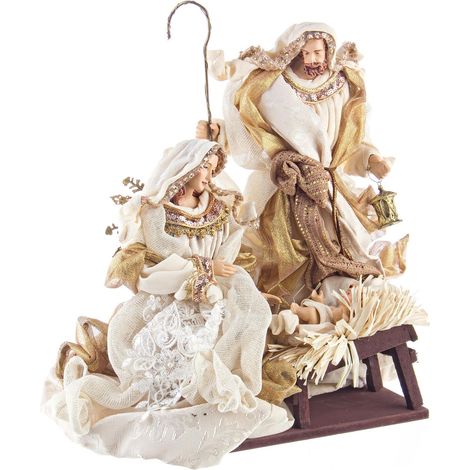 Sacra Famiglia Decorativa Fastosa Colore Champagne