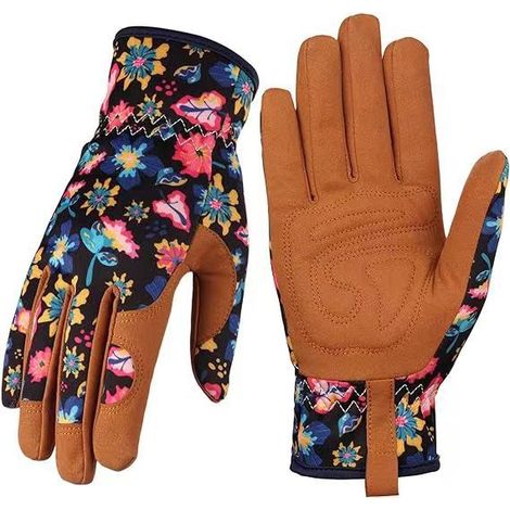 Gants de jardinage pour femmes, gants de jardin en cuir respirant avec adhérence, gants de travail anti-épines et anti-perforation
