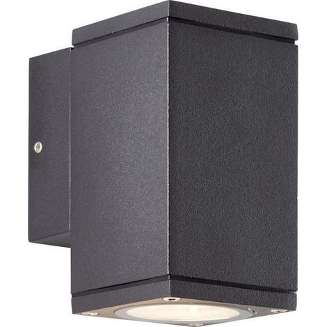 Applique murale esterna - BRILLIANT - HALLY - Metallo e vetro - Antracite - GU10 LED - 1 x 10 W IP44 (1/3)