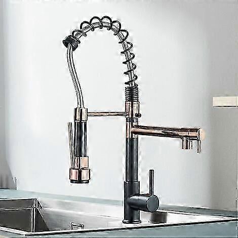 Robinet de cuisine en or rose, robinet de cuisine pivotant à 360°, mitigeur de cuisine (1/5)