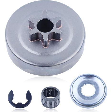 Engrenage de Tambour d'Embrayage 3/8" 6 Dents pour Tronçonneuse Stihl MS170 MS181 018 017 MS180 MS250 MS210 Remplacer OEM 1123 640 2003 avec Rondelle E-Clip et Palier à Aiguilles (1/5)