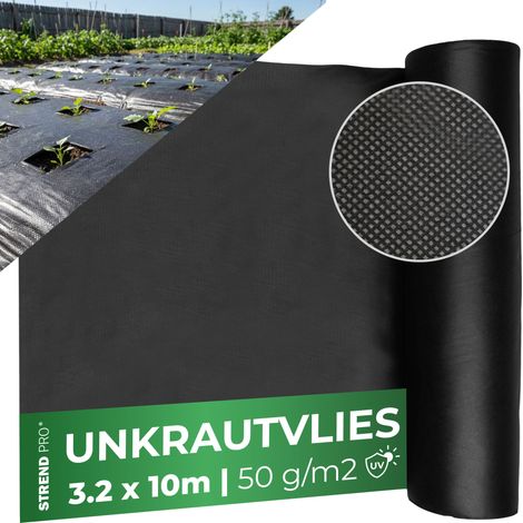 Textilie Garden B1303 3,2x10 m, Vlies, 50 g/m, 3% UV, schwarz (1/3)