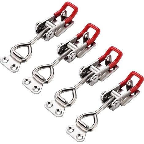 Loquet à bascule réglable 10 pièces – Fer galvanisé – Force de fermeture 180 kg – Pour armoires et boîtes de rangement - GH-4001 (1/5)