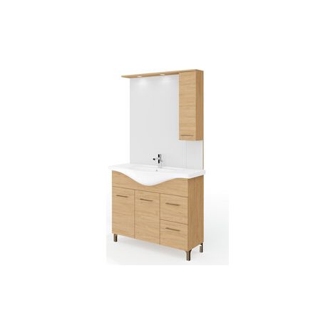 MOBILE BAGNO RUBINO 2A+2C 105 ROVERE NATURALE