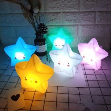 Nuage lumineux LED - Veilleuse de nuit / lampe de chevet /Veilleuse petites étoiles - Bébé et enfants (1/2)