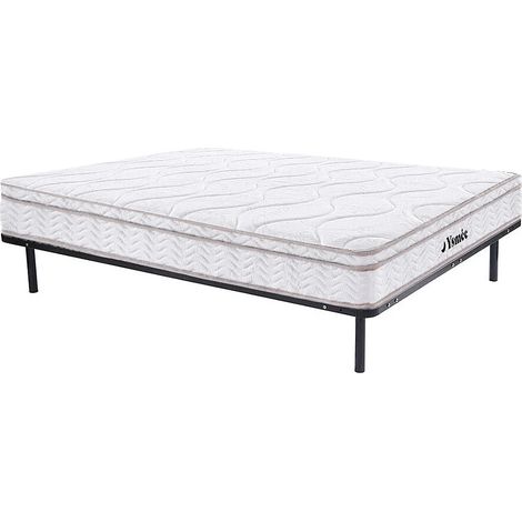 Set rete con doghe + materasso in schiuma, 3 zone a memory foam WOLKENTANZ - YSMÉE - 140 x 200 cm (1/5)