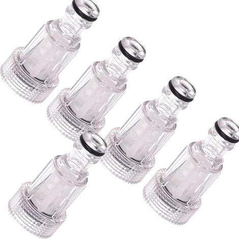 Filtre à eau pour nettoyeur haute pression, 5 filtres de lavage de voiture de 3/4 pouce, connecteur détachable pour nettoyeur haute pression. (1/5)