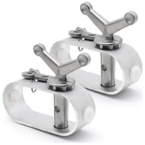Lot de 2 Treuil de Couverture de Piscine Alliage d'Aluminium Tendeurs Cliquet pour Couverture de Piscine Applicable à Bâche de Piscine Fixation (1/5)