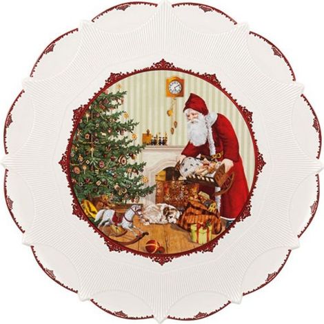 Plat Rond Noël Père-noël Décor Festif Villeroy & Boch - Villeroy Et Boch