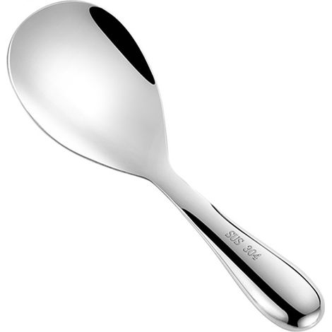 Cuillère À Riz - En Acier Inoxydable - Pour Riz Bouilli Sauce Ragoût - Usage Cuisine Maison - 1 Pièce (1/5)