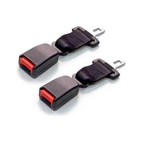 Lot de 2 rallonges de ceinture de sécurité universelles pour voiture, sangle d'extension de ceinture de sécurité réglable 21 cm (noir) (1/4)