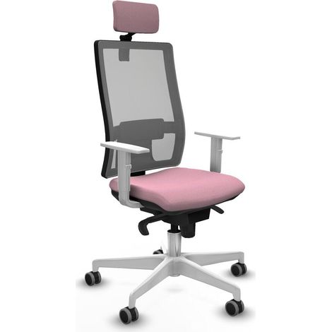 Piqueras-y-crespo Chaise de bureau rose ergonomique réglable